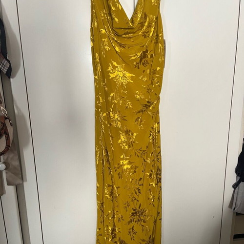 Zara dress new, yellow gold, viscose XS -  23,00 - Vendora.cy