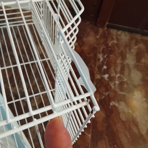 Large bird cage used, metal 47×23×38 cm