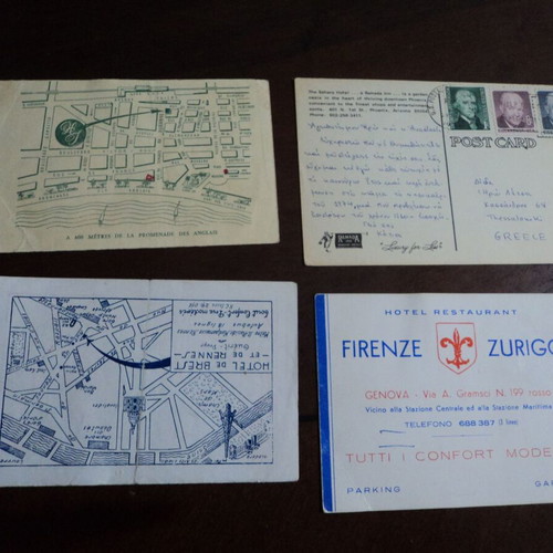 Hotels used postcards 17 from the previous century worldwide