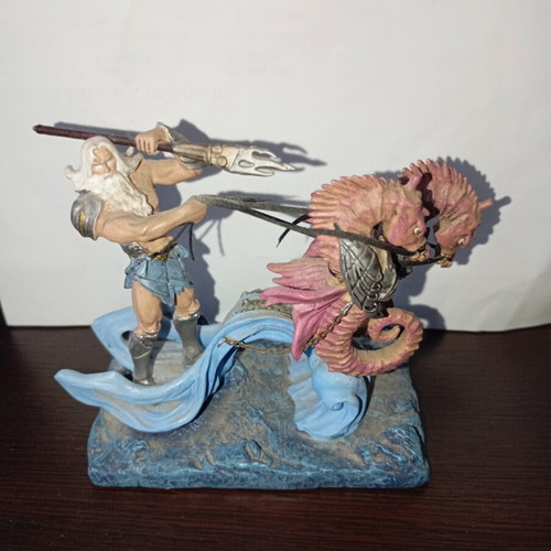Poseidon Metal Figure on Chariot with Hippocamps DeAgostini Mythology 2011 like new