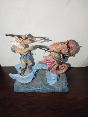 Poseidon Metal Figure on Chariot with Hippocamps DeAgostini Mythology 2011 like new