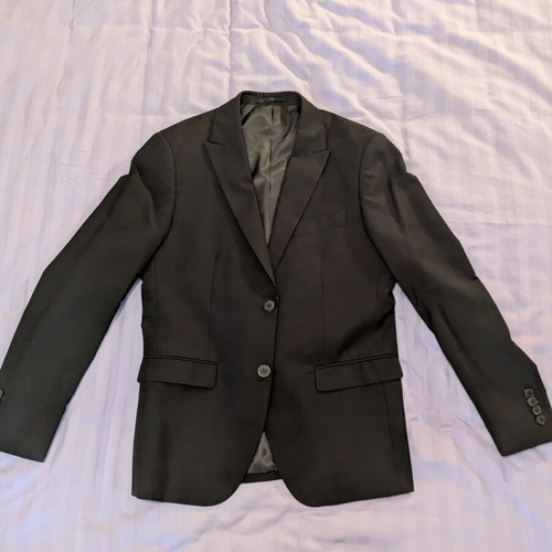 Leonardo Uomo Suit 3-piece set black like new, size 48
