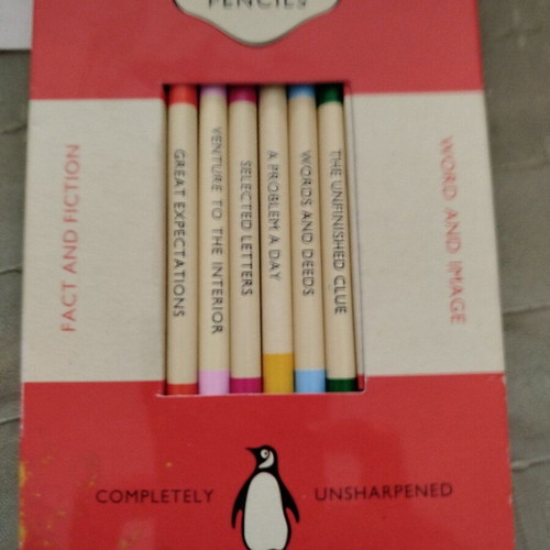 Collectible pencils new, set of 6 by Penguin with book titles