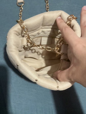 Bershka beige shoulder bag