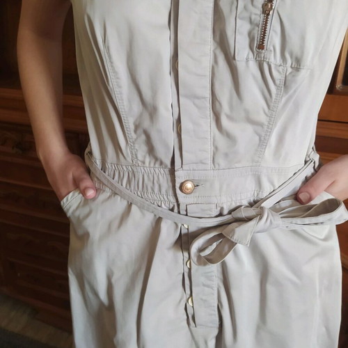 Sarah Lawrence dress used, summer gabardine gray, size XXL