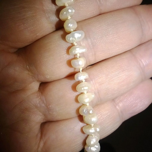 Baroque pearl bracelet used, vintage 50 years old