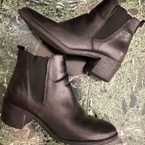 Tamaris ankle boots used, black, size 39, 5 cm heel