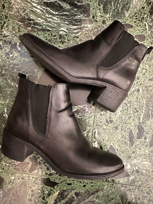 Tamaris ankle boots used, black, size 39, 5 cm heel