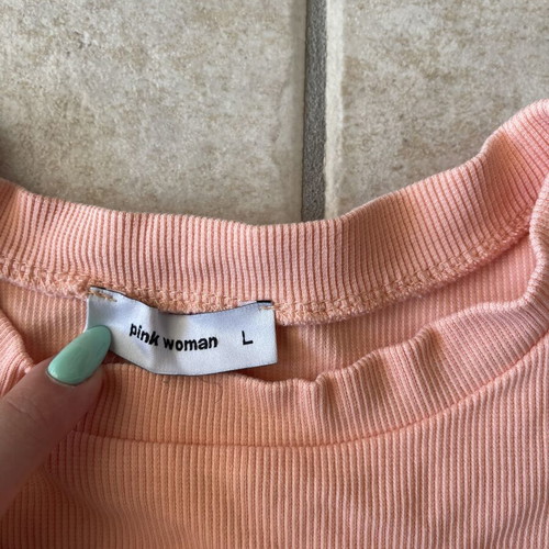 Pink Woman blouse used, size L, pink and orange
