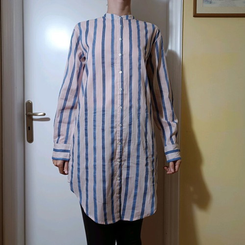 Long striped Mango shirt new, size S, pink and blue