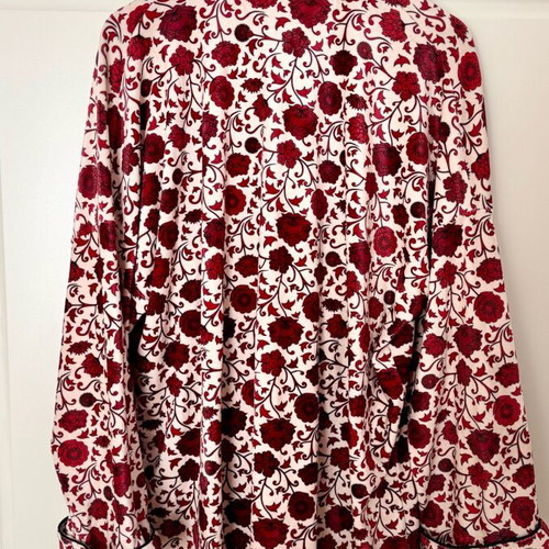 Karavan velvet shirt like new with floral pattern, One Size