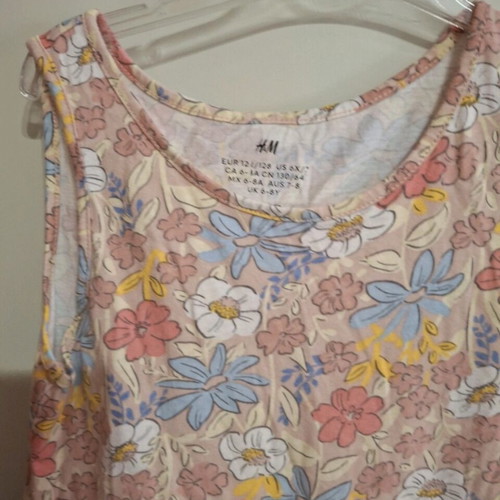 H&M floral dress for girls 6-8 years like new, pastel colors