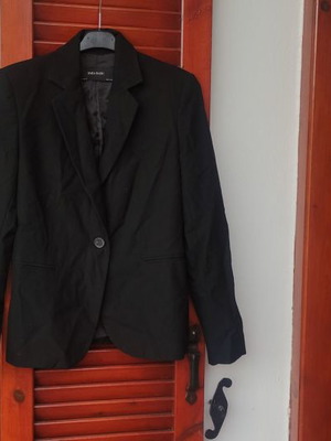 Zara classic black jacket with button size S