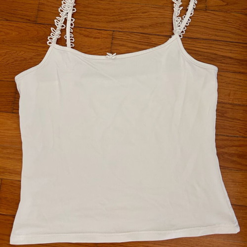 White no small top with beaded straps Promod new