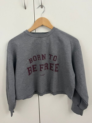 Grey cropped sweatshirt Toi&Moi new