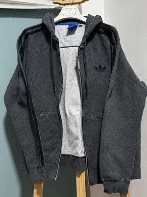 Adidas sports cardigan dark grey used, size M