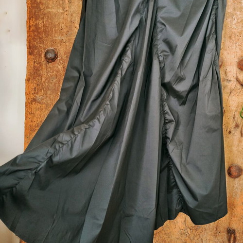 La Perla Vintage Goth Maxi Skirt brand new, avant garde ruched couture, IT 44