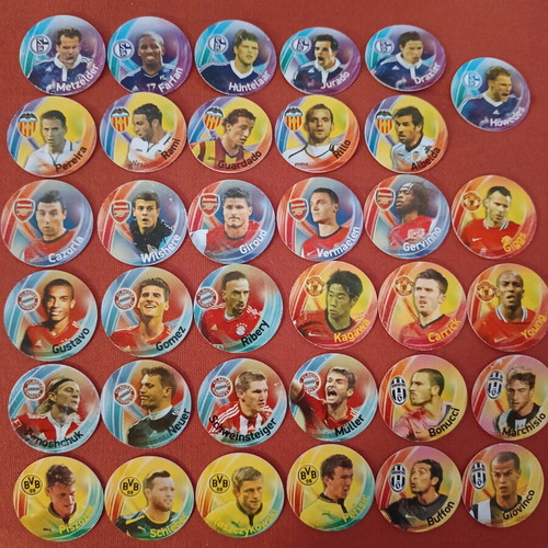 Football Tazos 2011-12 used, single round collection