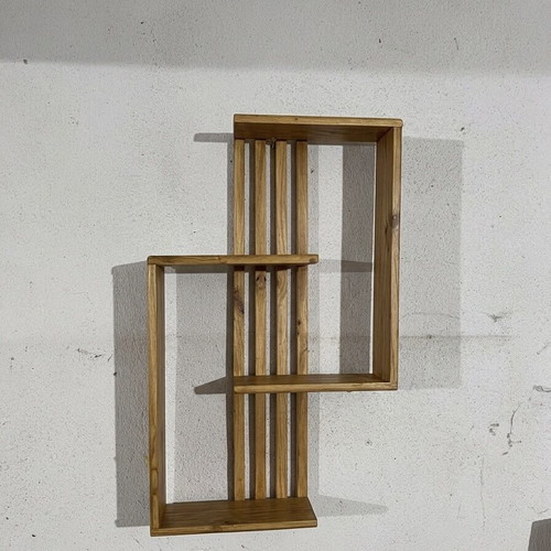 Handmade wall decor made of pine wood painted oak, 50x30 cm