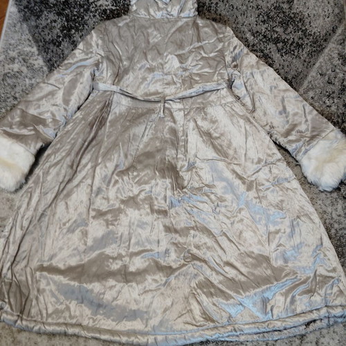 Silver Pom Pom Princess Coat like new