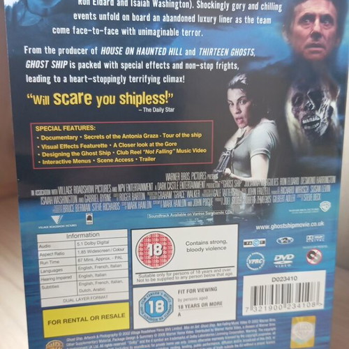 Ghost Ship DVD with English subtitles