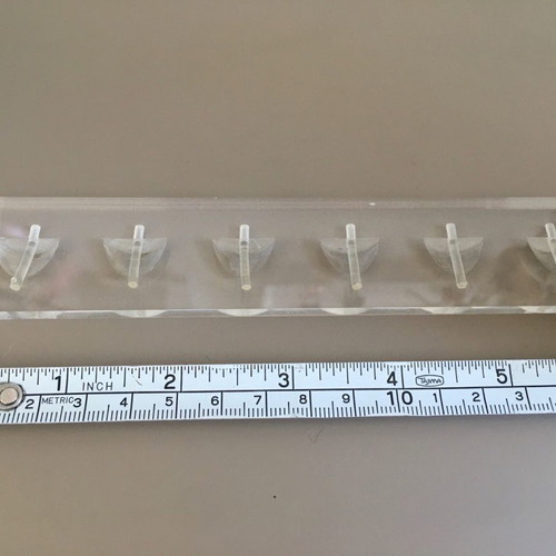 Ring holder for 6 rings used, plexiglass