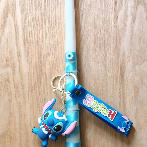 Handmade Stitch candle new with keychain