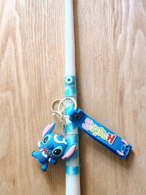 Handmade Stitch candle new with keychain