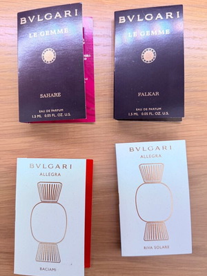 Bvlgari Le Gemme & Allegra tester set like new, 4 samples