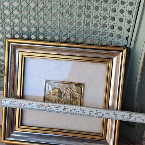 Old 925 Silver Engraved Plaque Like New