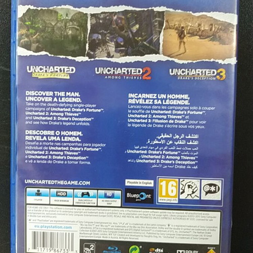 Uncharted 1, 2, 3 The Nathan Drake Collection PS4 game