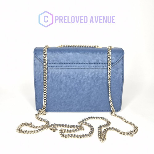 Furla Venere Mini Bag new, dark blue leather crossbody