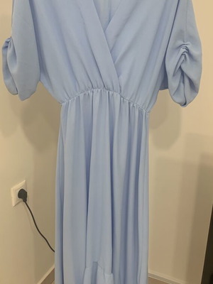 Blue wrap dress one size like new