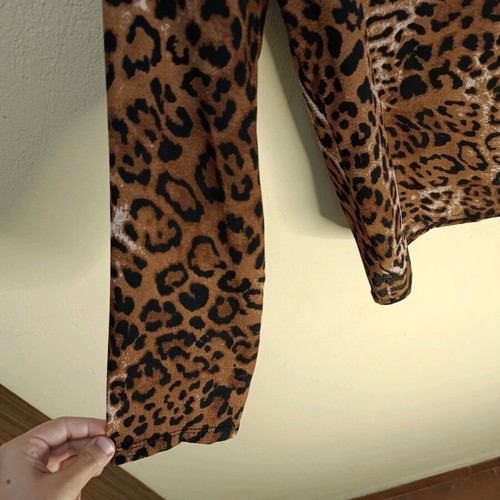 Leopard blouse IF with cowl neck, like new, size S/M