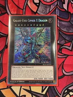 Galaxy Eyes Cipher X Dragon Yu-Gi-Oh! card new, secret rare BLGG-EN101