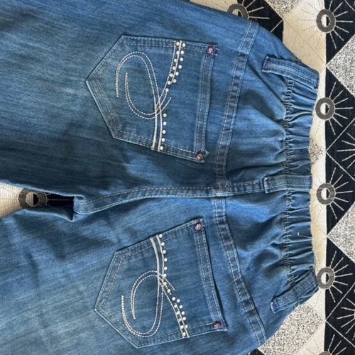 Girls' jeans like new, size 140 cm, blue