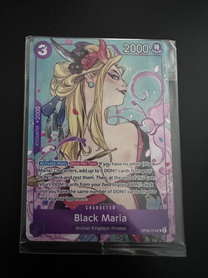 One Piece TCG Black Maria OP08-074 promo card, sealed