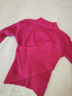 Passion knitted blouse like new, purple