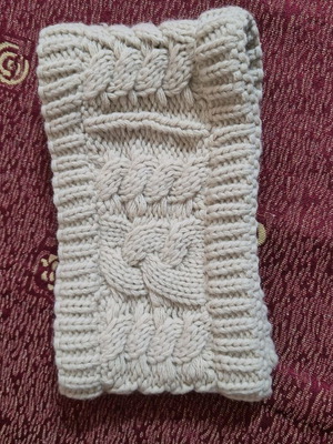 Wool hairband like new, beige
