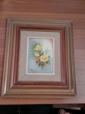 Painting with Rose Theme with Nice Frame