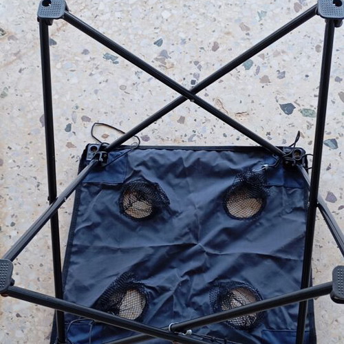Folding Beach Table used with 4 cup holders and carrying case