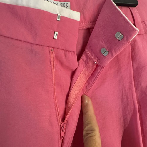 Stradivarius fuchsia wide leg trousers, size S