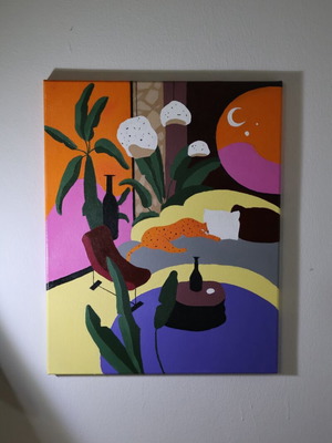 Handmade painting acrylic 50x40 cm new