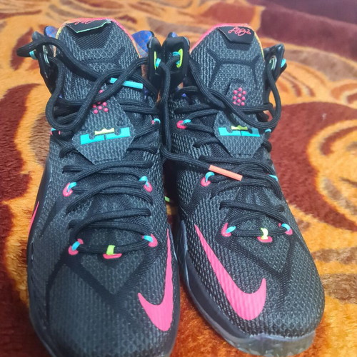 Nike Lebron 12 EP Data James sneakers new, size 42.5, black red