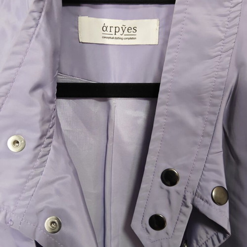 Arpyes lilac long trench coat, minimal design