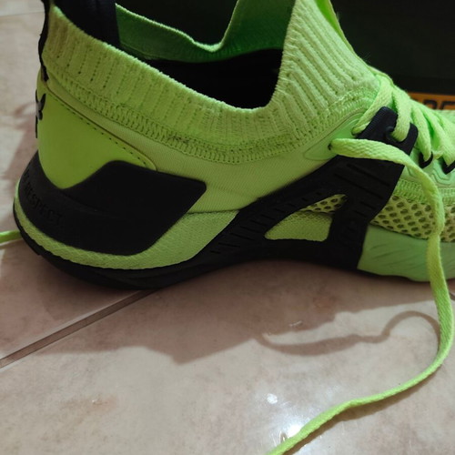 Under Armour Project Rock 4 women's athletic shoes, size 39, green and black