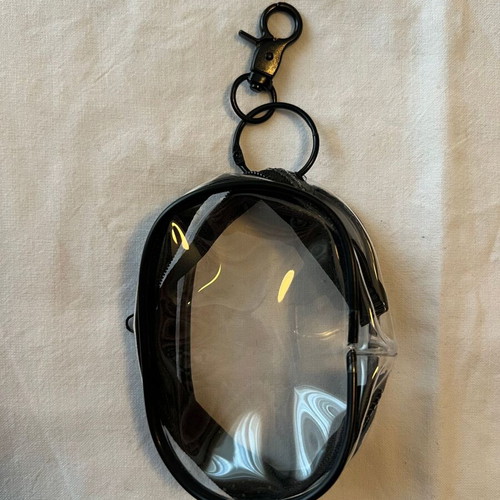 Mini bag keychain like new, black with zipper
