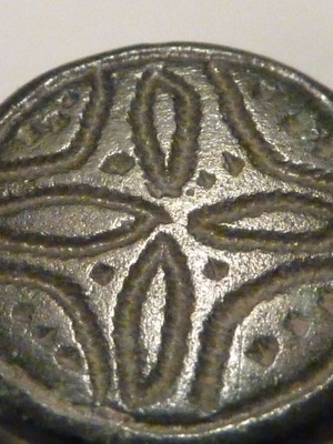 Old Revival bronze ring with cross used