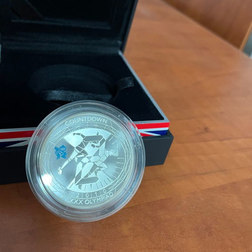 Silver 5 Pounds Coin 2010 London 2012 Olympic Games new