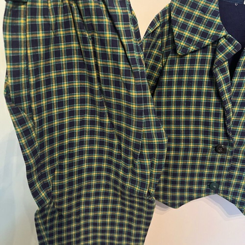 Clothing set pants and jacket like new, blue and green